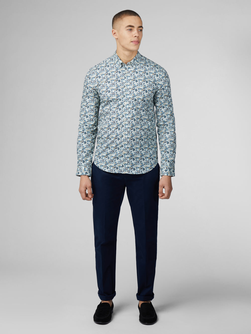 Chemises Ben Sherman Signature Multicolor Floral Bleu | UEF-88882370